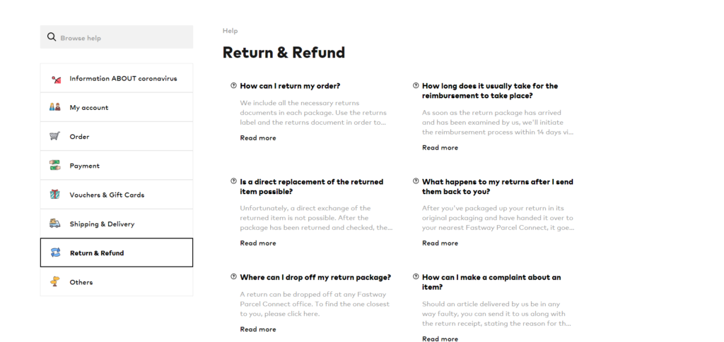 About You's return policy